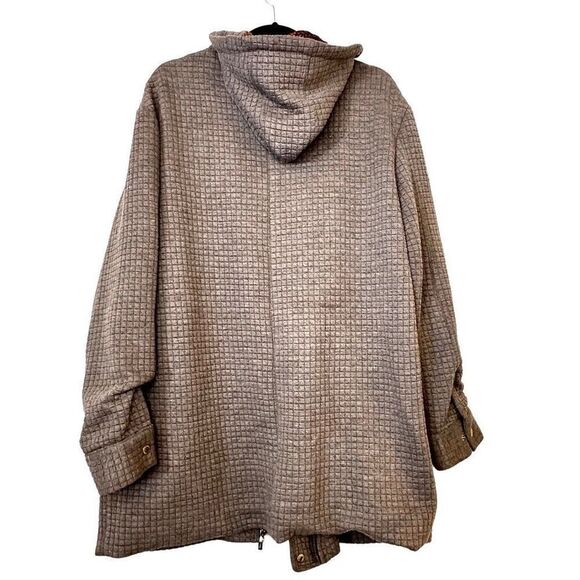 Whitney Eve Full Zip Drawstring Hood Mid-Length Lightweight Brown Jacket - Picture 2 of 8